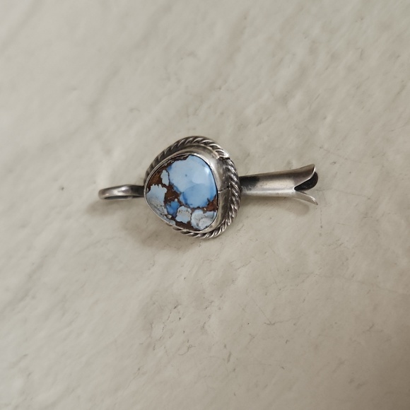 Stunning NWOT Native American Navajo Turquoise Squash Blossom Pendant 🩵🤎 - Picture 5 of 13